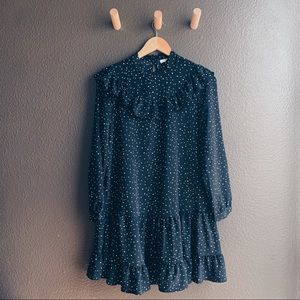 Topshop - Ruffle Yoke LongSleeve Mini dress - NWT